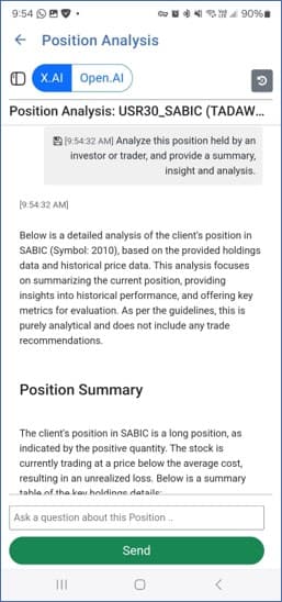 ZagTrader Mobile - AI Position Analysis