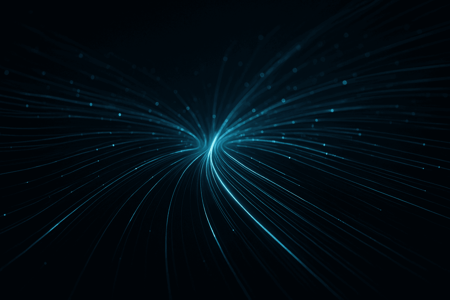 Abstract technology background with glowing blue data streams