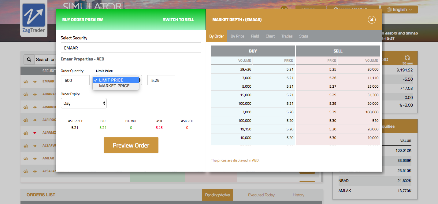 ZagTrader Game Engine